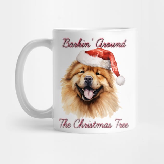 Christmas Chowchow Dog in Santa Hat by Pawsitive Curios